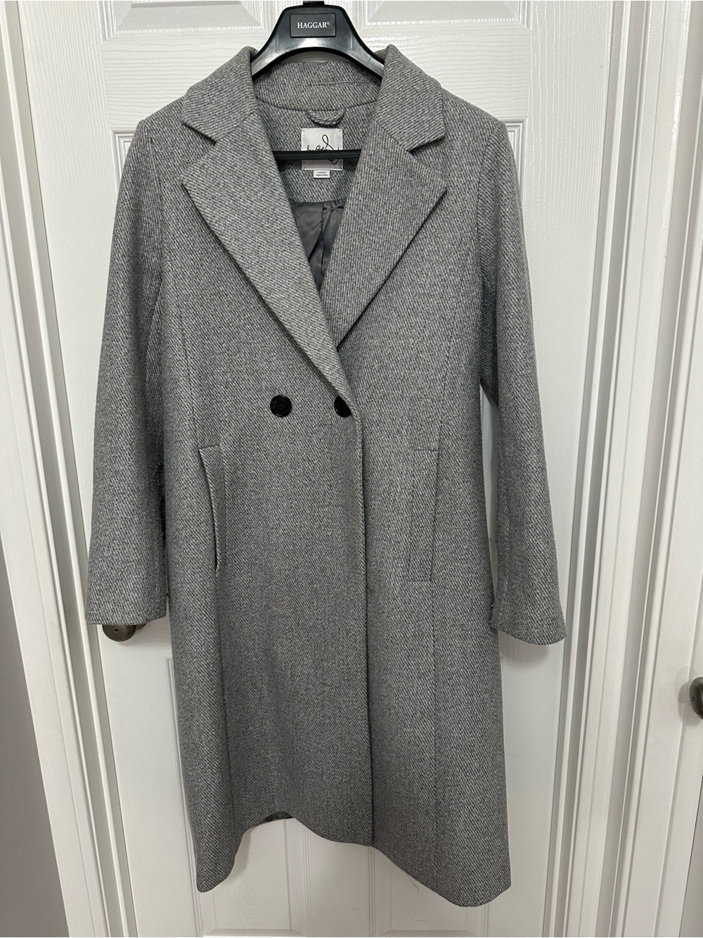 Sam Edelman Gray Double-Breasted  Coat